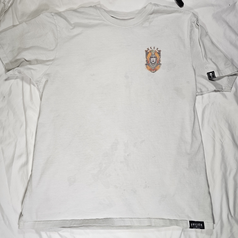 Men's White Graphic Tee by Sullen